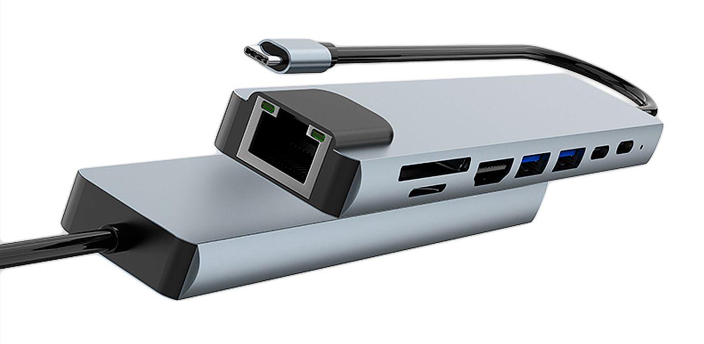 Hub USB-C COOLBOX miniDOCK C81 (0,195 m - Universal - Azul), miniatura 3