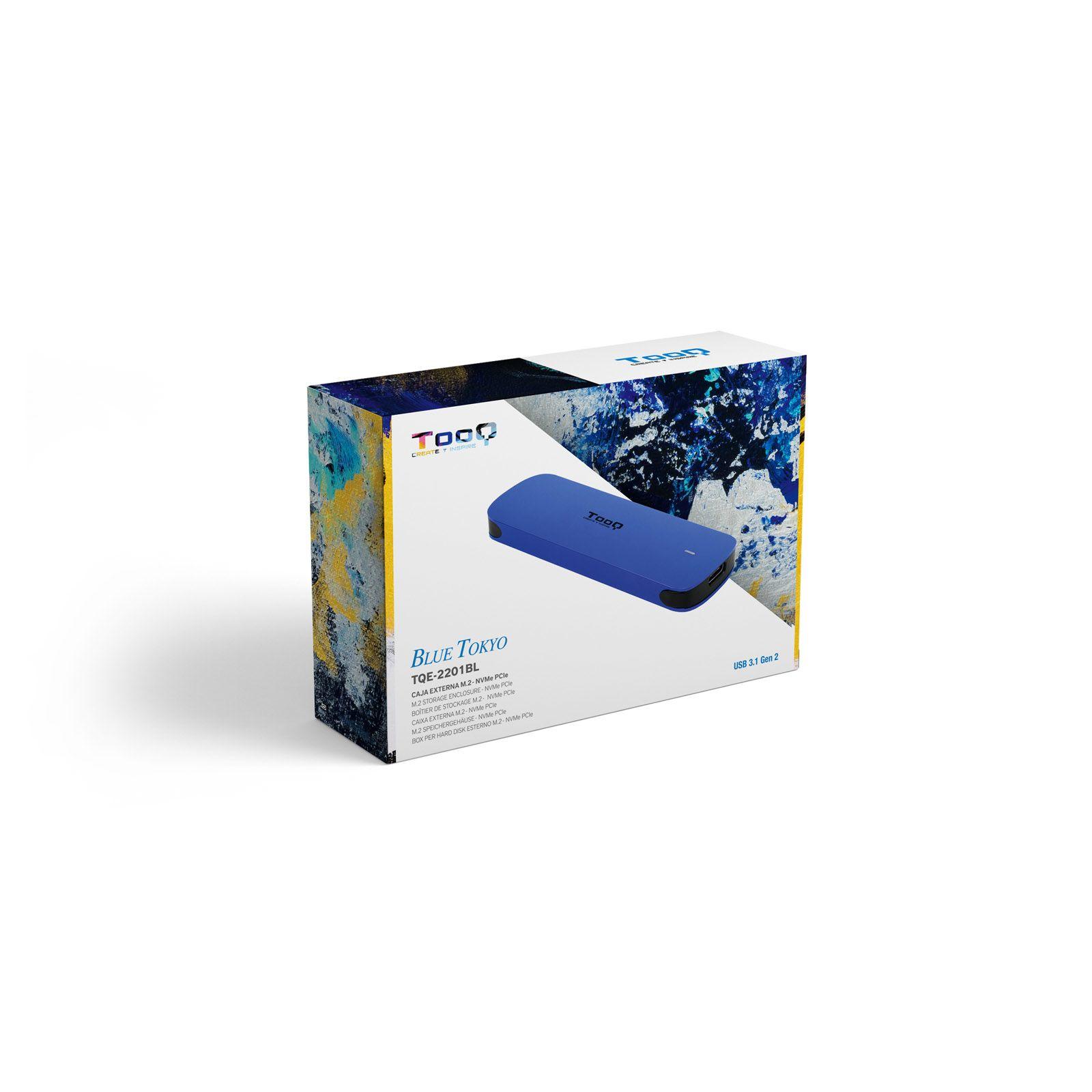 Caixa Externa SSD M.2 TOOQ TQE-2201BL (PCI Express NVMe - Azul) — miniatura 3
