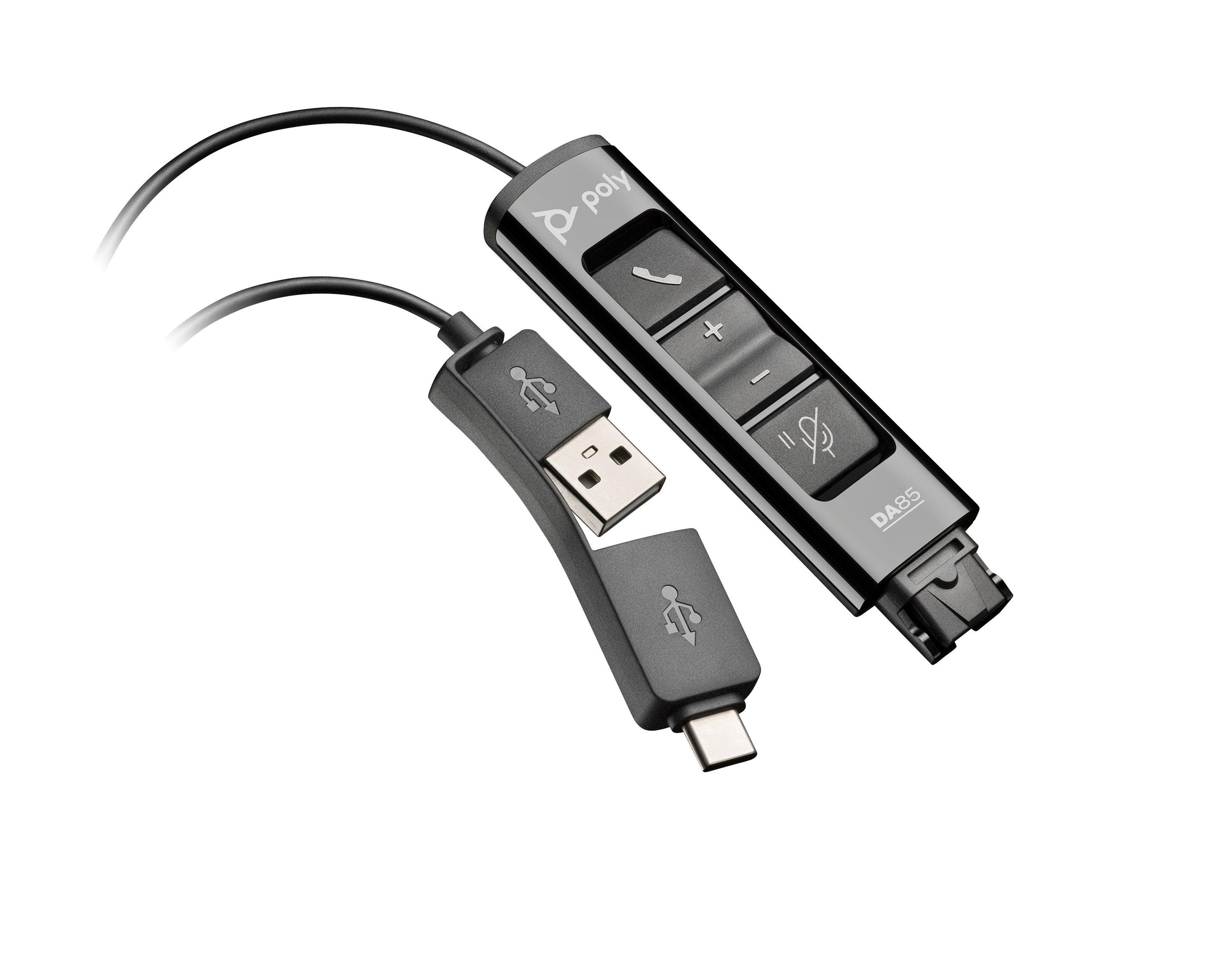 Adaptador de Interface POLY DA85 (USB - QD - 4 pin - Preto)
