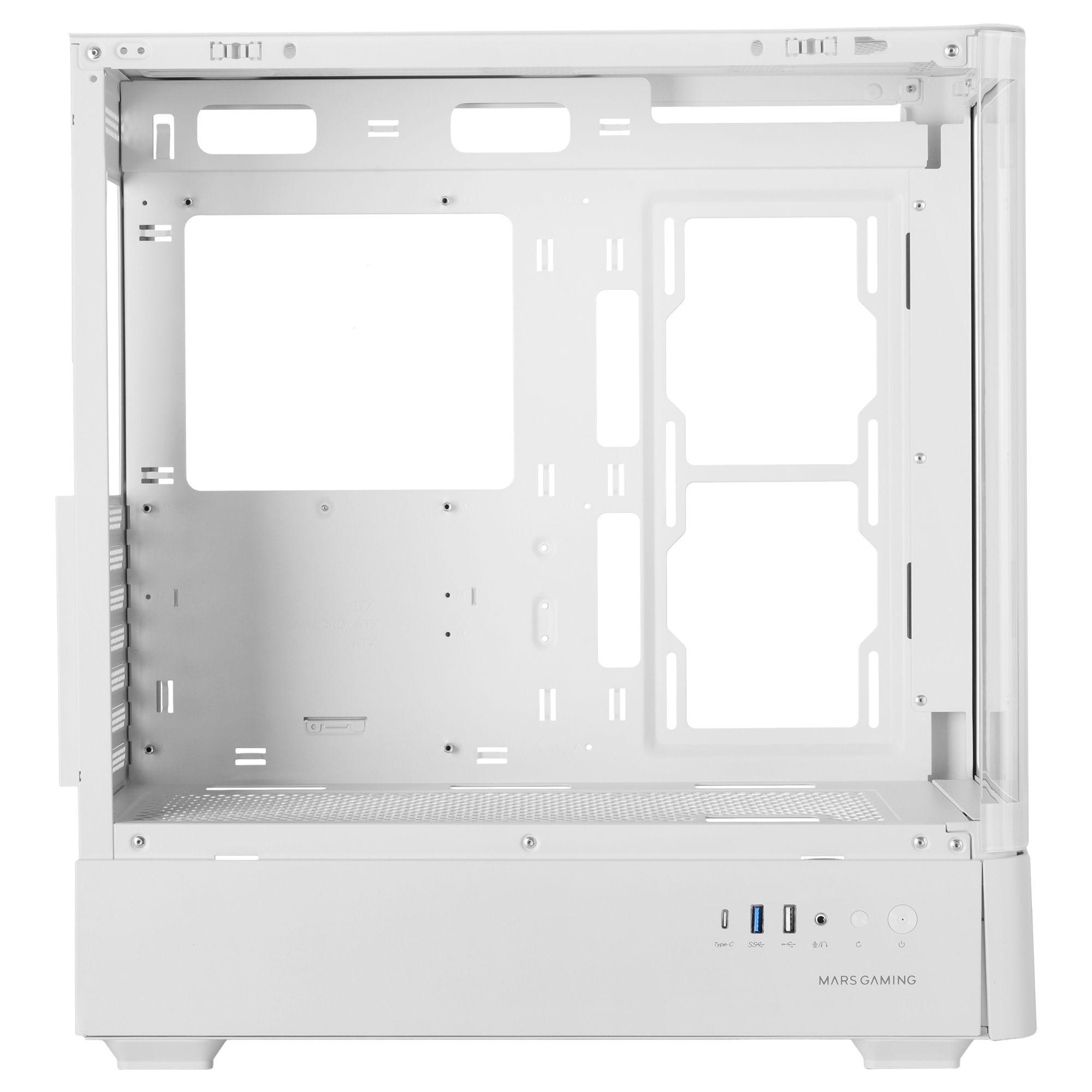 Caixa PC ATX MARS GAMING MCLCDPROW (LCD IPS 7,2" - Branco) — miniatura 5
