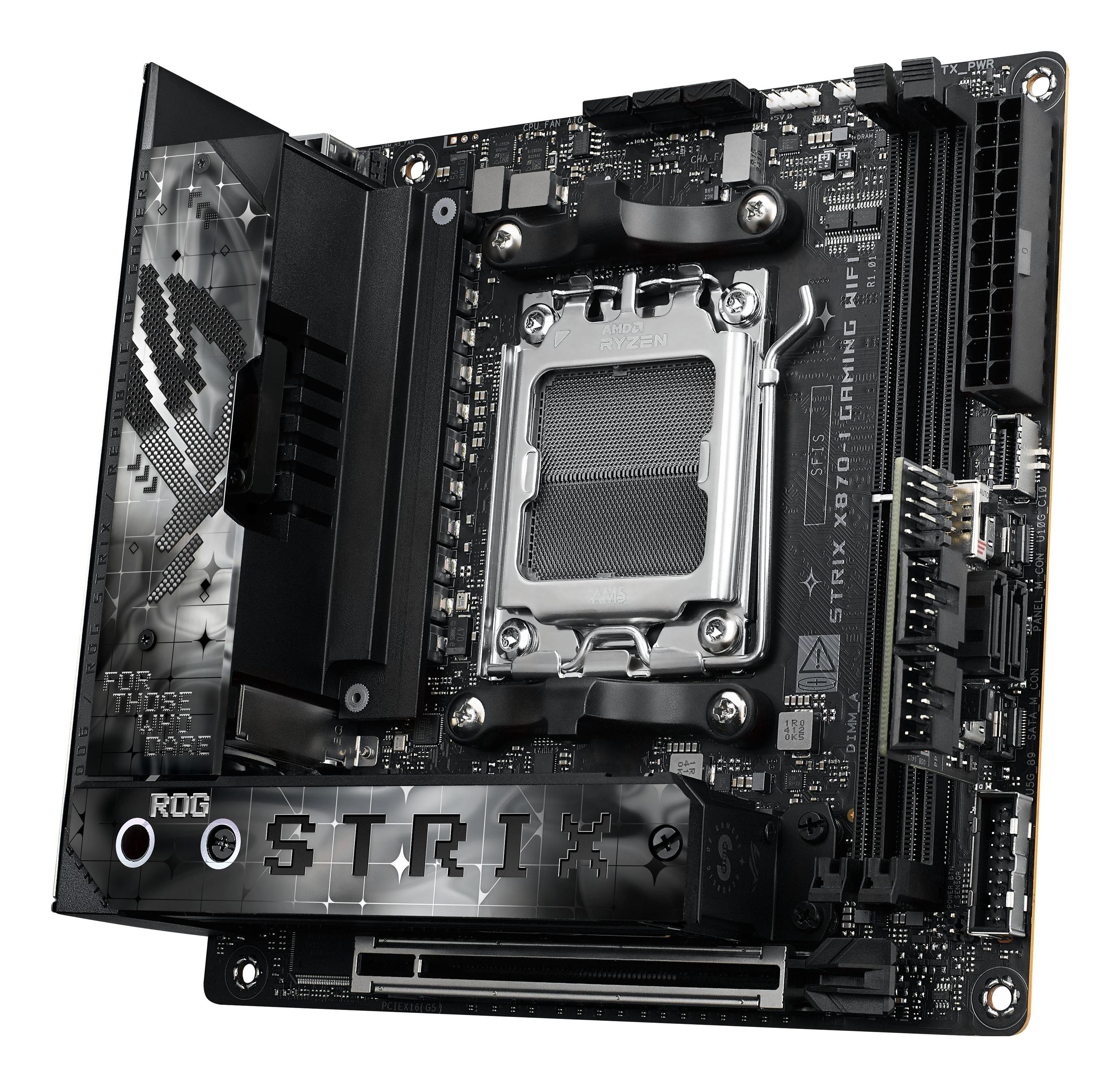 Motherboard ASUS ROG Strix X870-I Gaming WiFi (AM5 - Mini-ITX - Duplo canal - Preto), miniatura 4