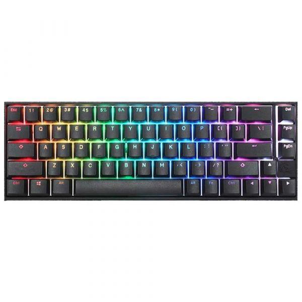 Teclado DUCKY Mecha Pro SF RGB MX Red (ES) (Espanhol - Cherry MX Red - 65% - Preto)