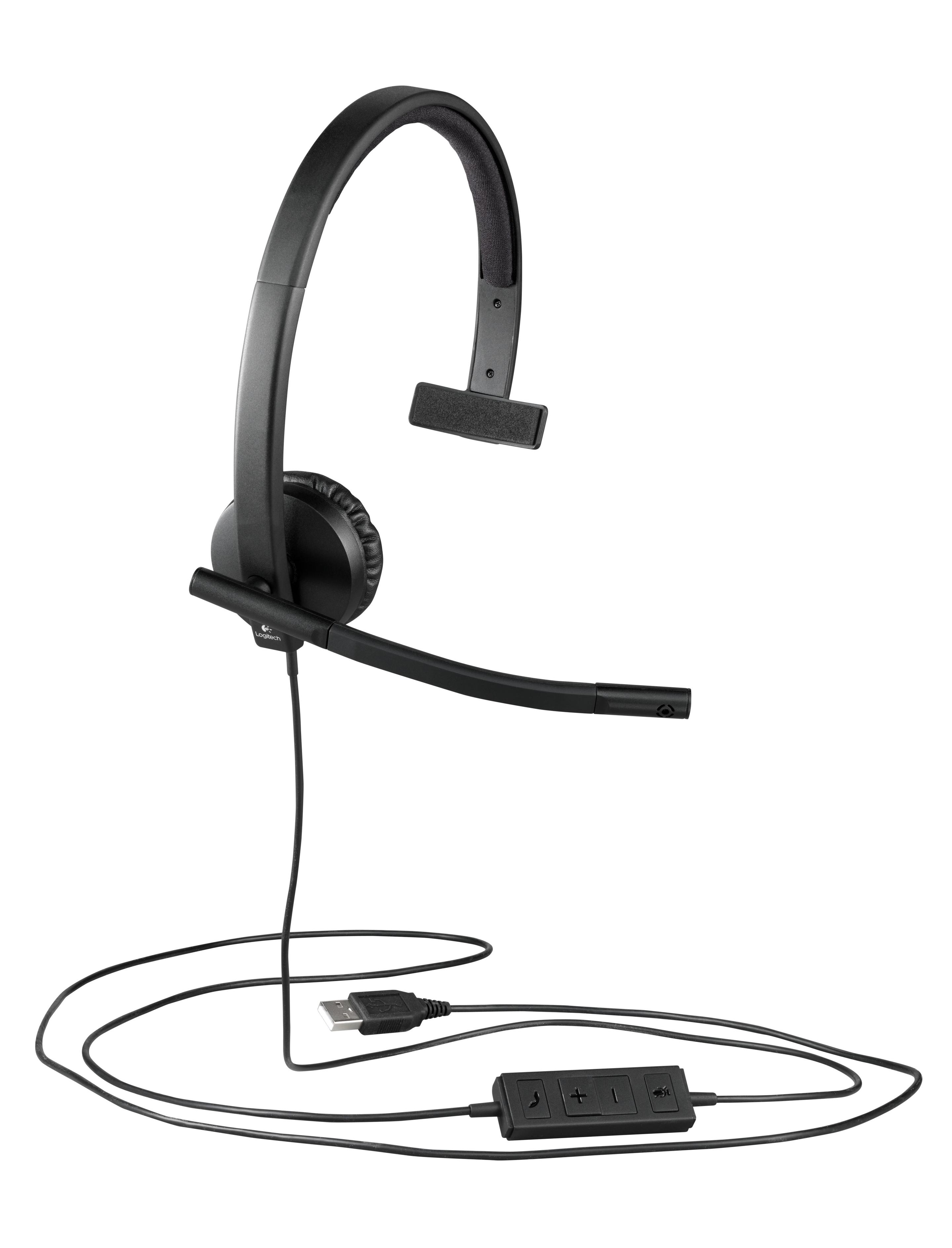 Headset LOGITECH H570e (Monofónico - Com fios - Supra-aural - Preto) — miniatura 4