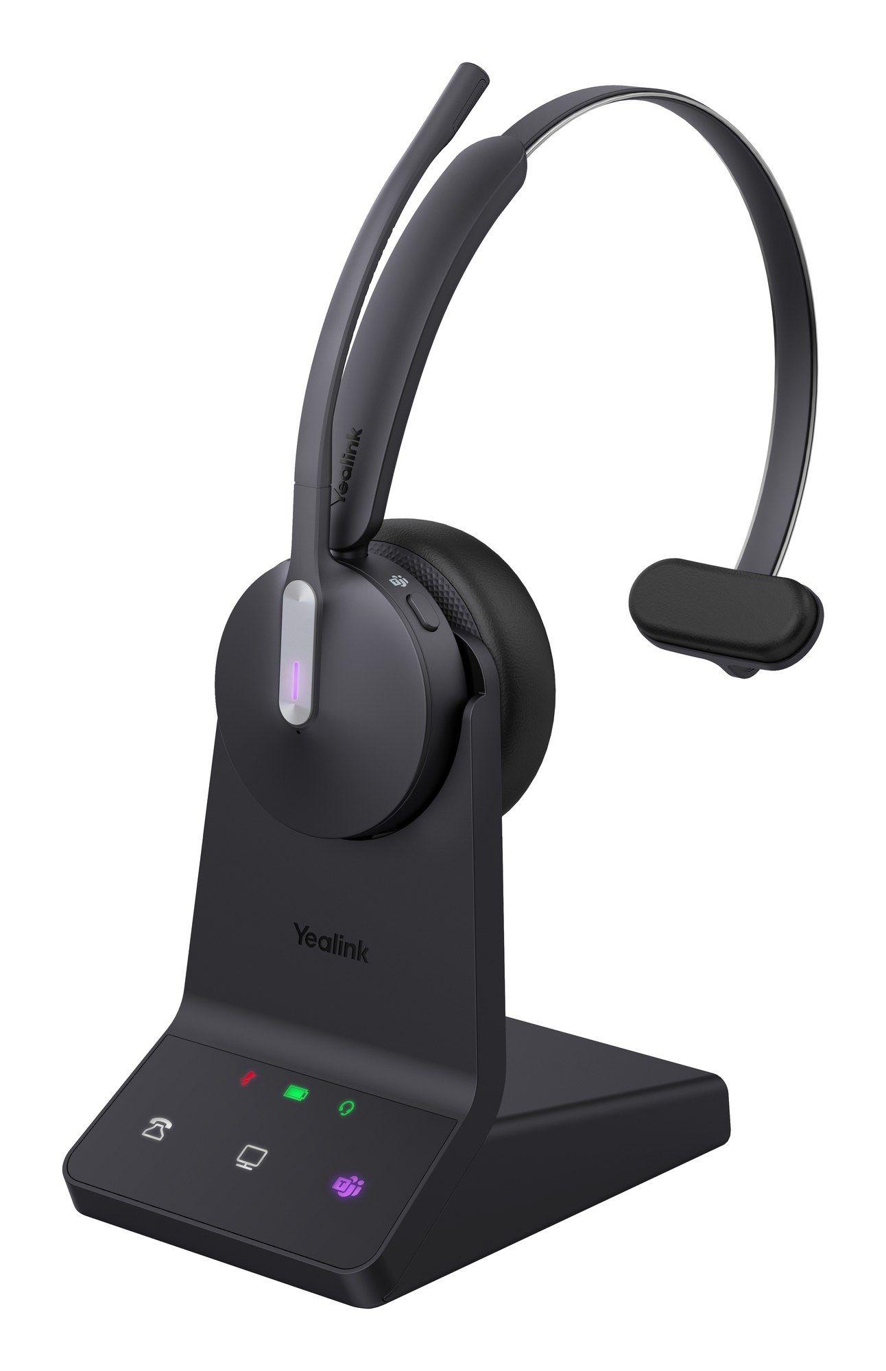 Headset YEALINK WH64 Mono MS (Monofónico - Sem fios - Supra-aural - Preto)
