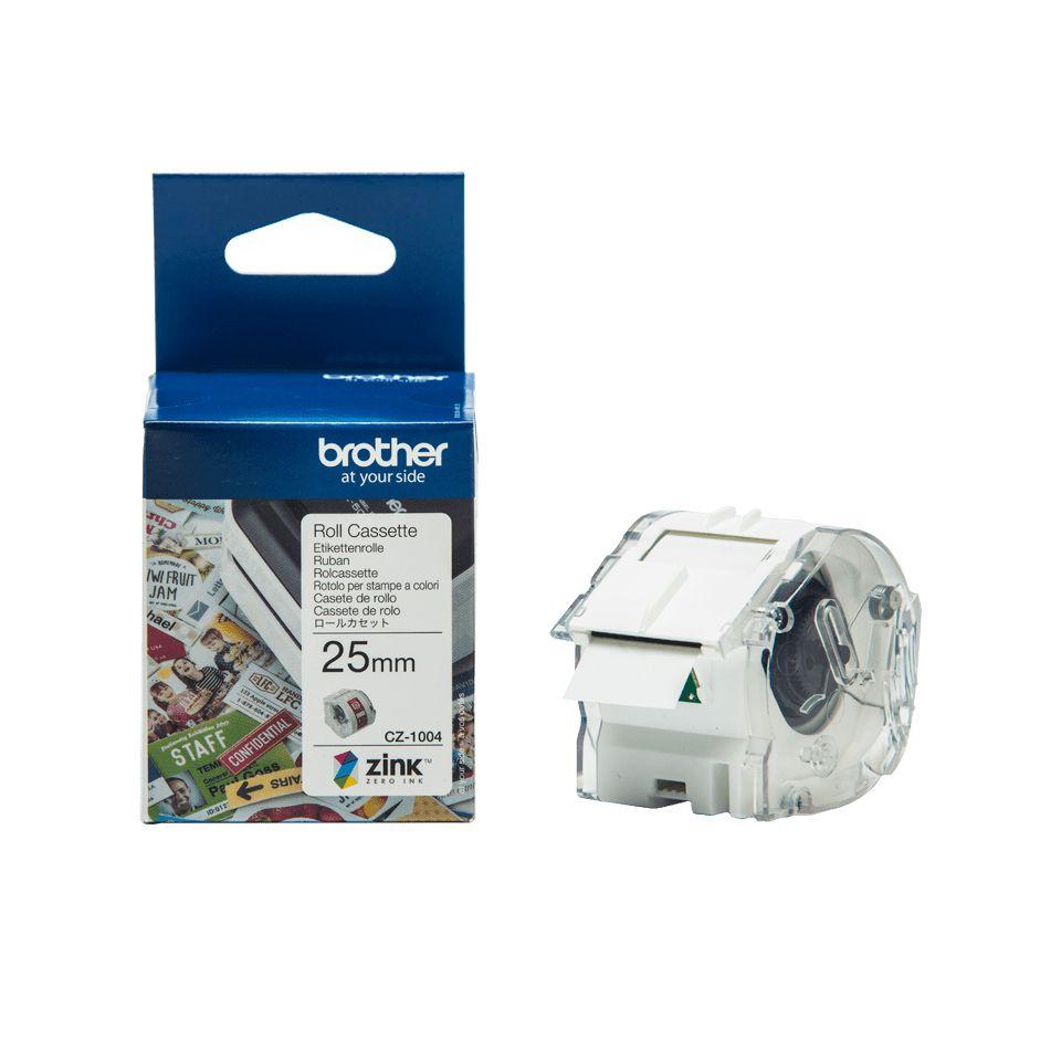 Rolo de Fita Adesiva para Etiquetas BROTHER CZ-1004 (Branco)