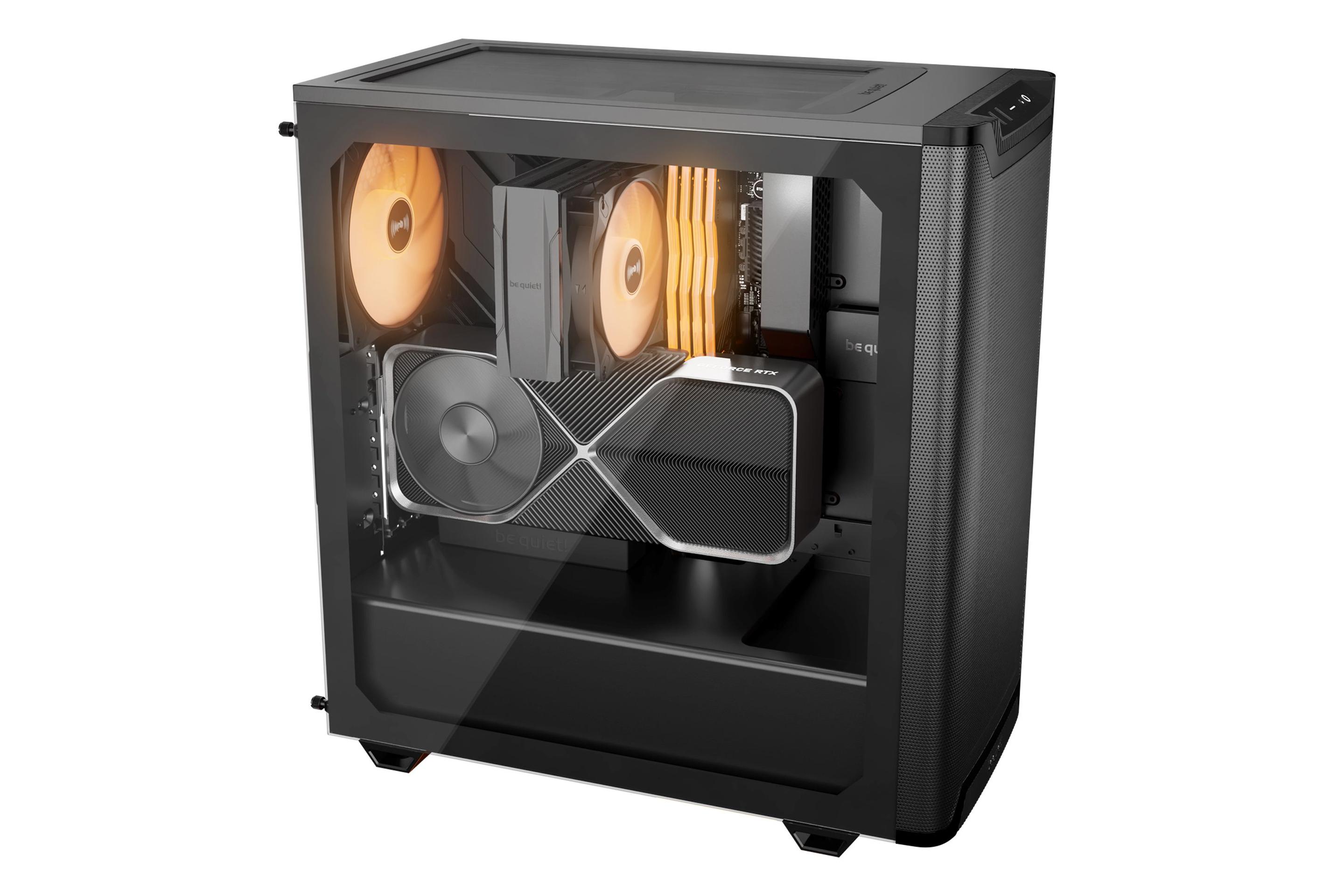 Caixa PC BE QUIET! PURE BASE 501 DX (ATX, micro ATX, Mini-ATX - ATX, PS2 - Midi Tower - Preto) — miniatura 4
