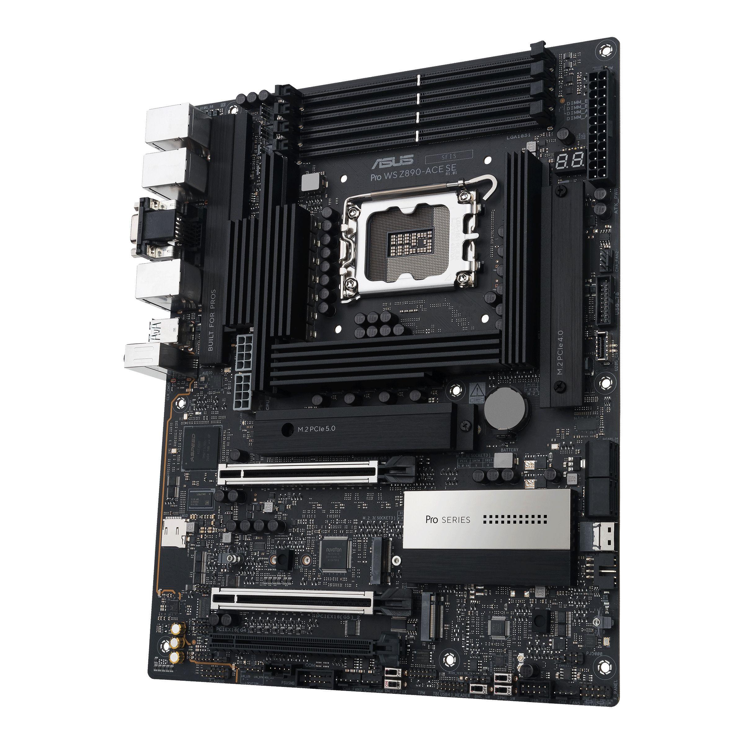 Motherboard ASUS PRO WS Z890-ACE SE (LGA 1851 (Socket V1) - Intel Core Ultra Série 2 - ATX - Preto), miniatura 6