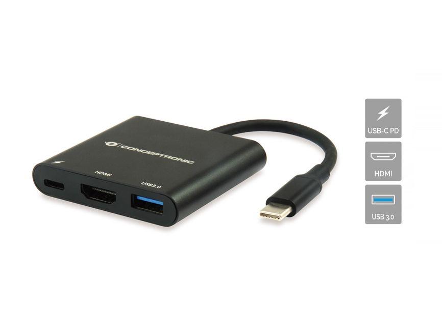 Hub USB-C CONCEPTRONIC DONN01B (Preto) — miniatura 6