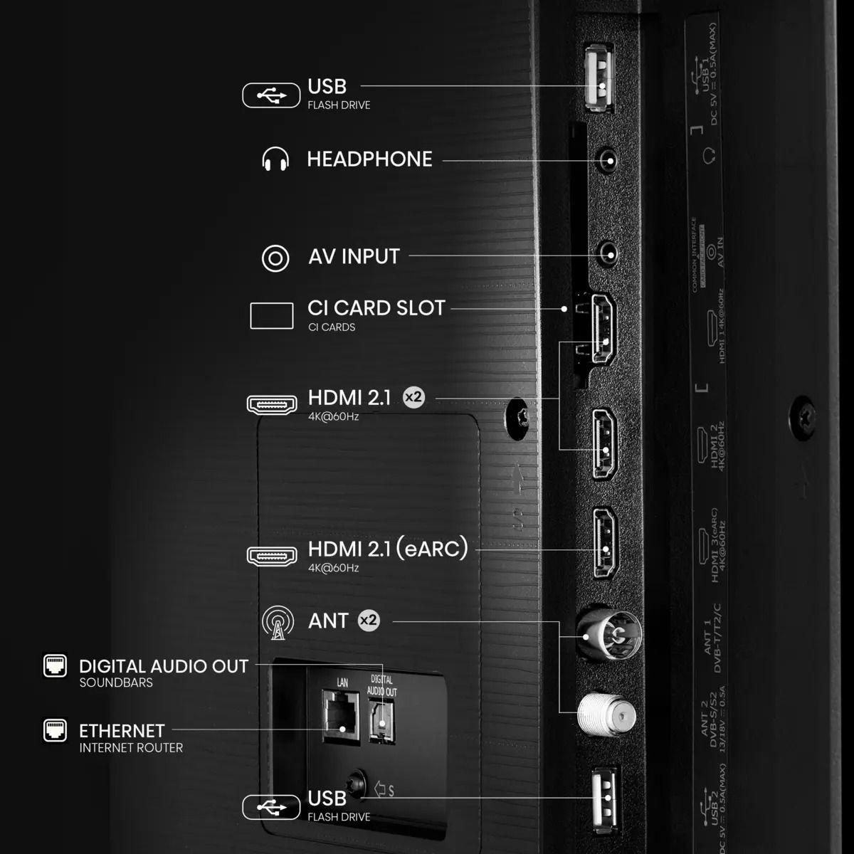 Televisor HISENSE 85E77Q (85" - QLED - 60 Hz - Preto) — miniatura 11