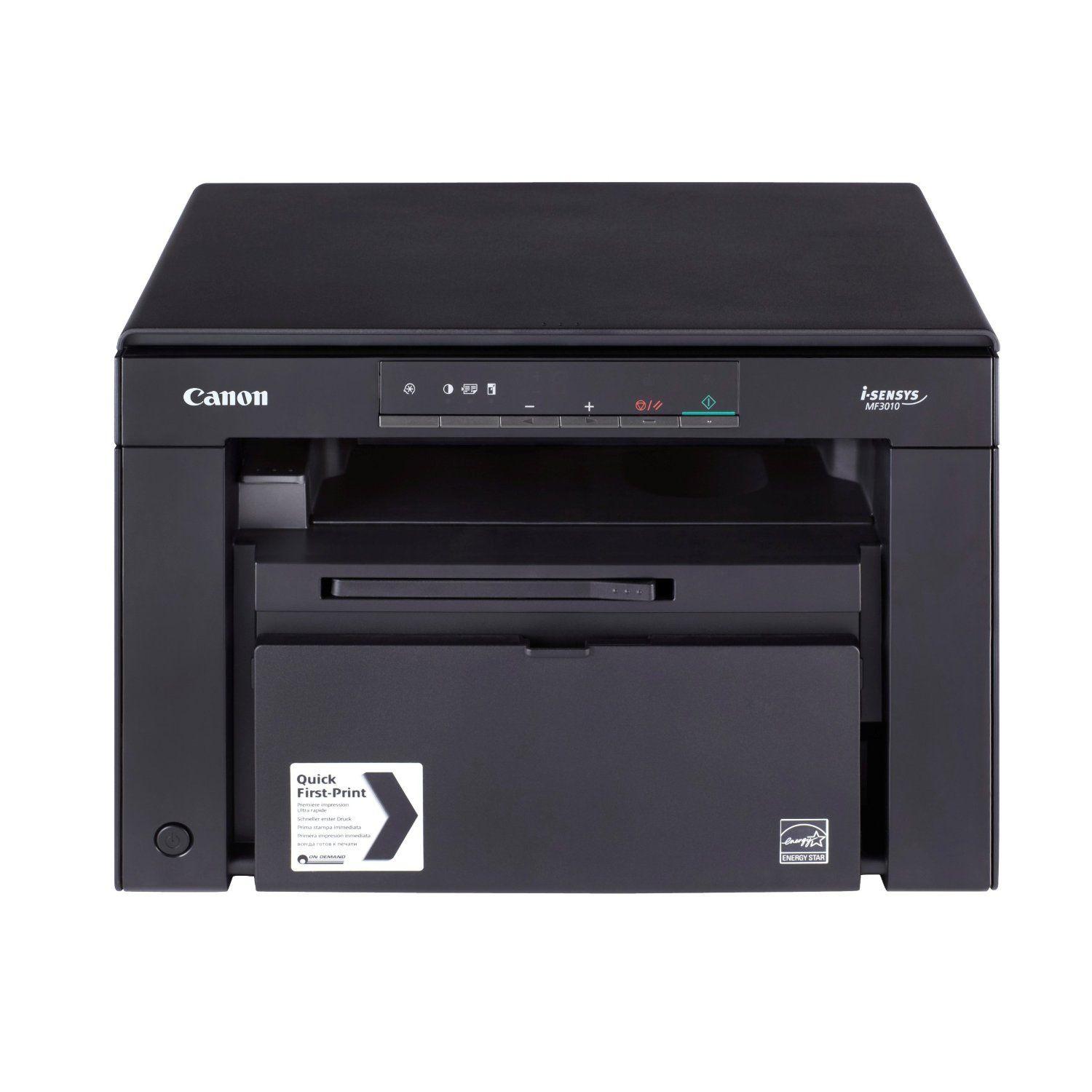Impressora Multifunções Laser Monocromática CANON i-SENSYS MF3010 (A4 - Impressão a preto e branco - 150 folhas - Preto)