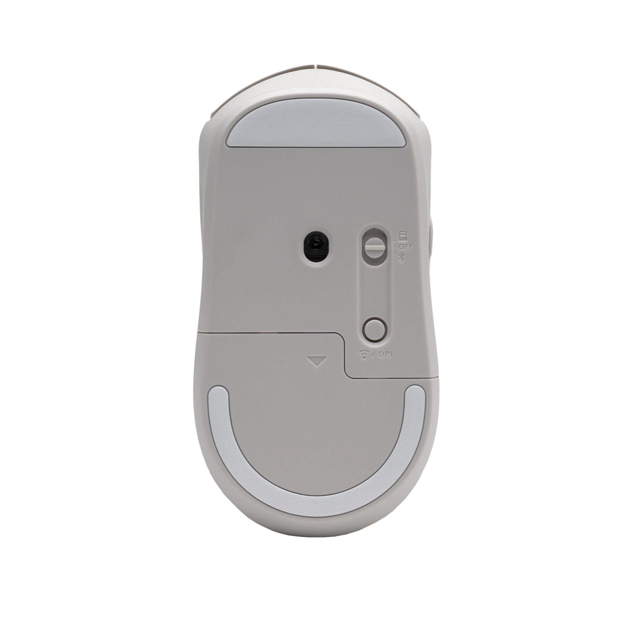 Rato HP 400 Dual (Ambidestro - 6000 DPI - RF Wireless + Bluetooth - Bege) — miniatura 4