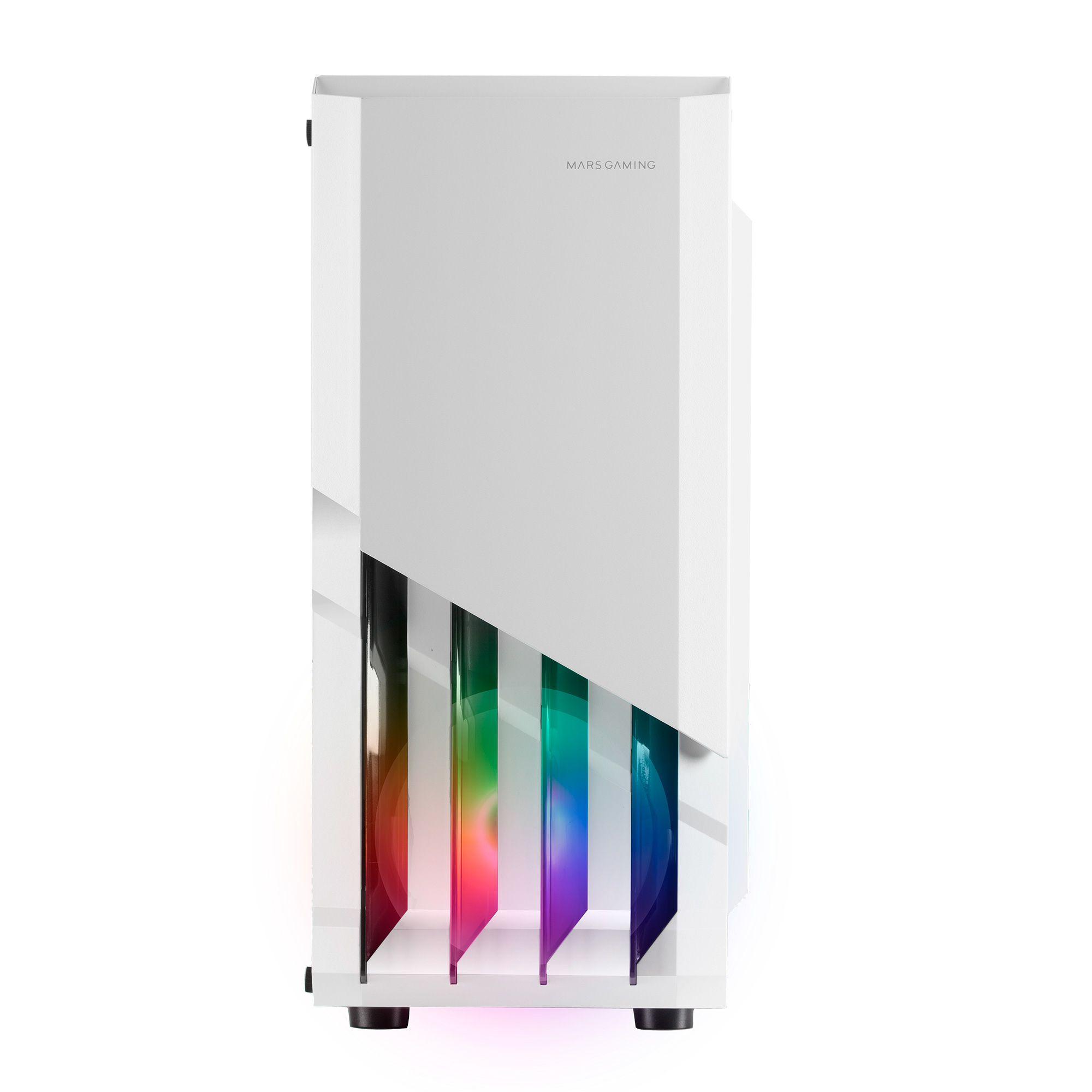 Caixa ATX MARS GAMING MC-X2 (ATX, Micro ATX, Mini-ITX - Torre - FRGB - Branco) — miniatura 2