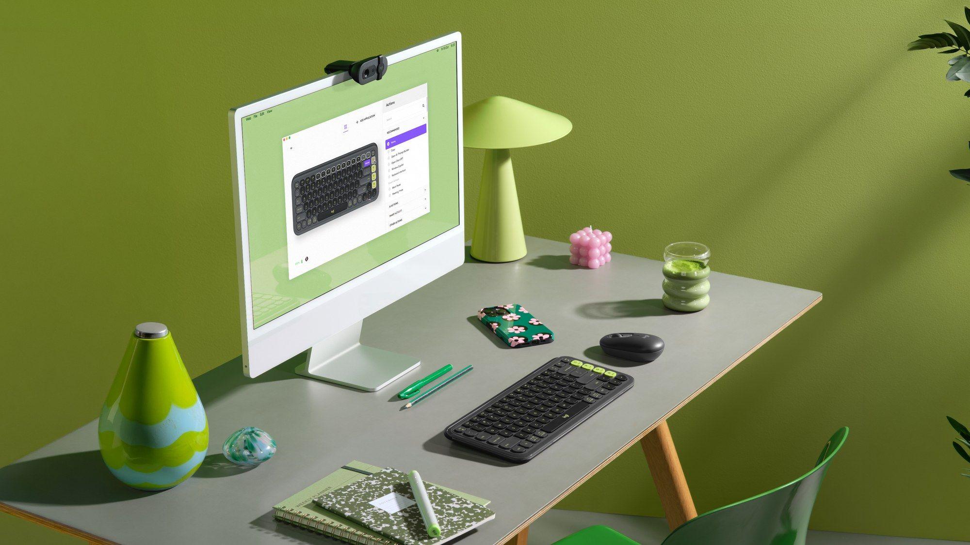 Teclado LOGITECH POP Icon Keys (Francês - Teclas tesoura - Mini - Grafite e Verde) — miniatura 9