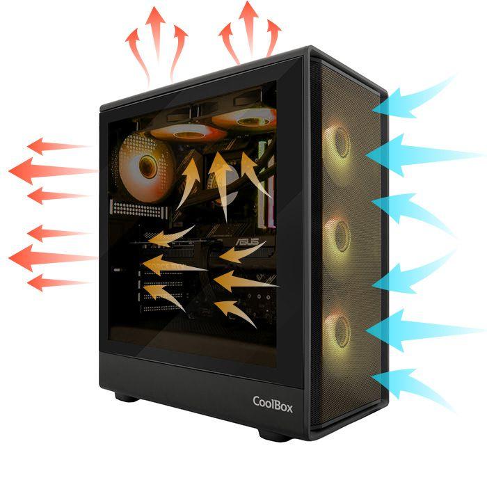 Caixa de Computador COOLBOX GA700 Darkside (315 mm - Preto) — miniatura 9