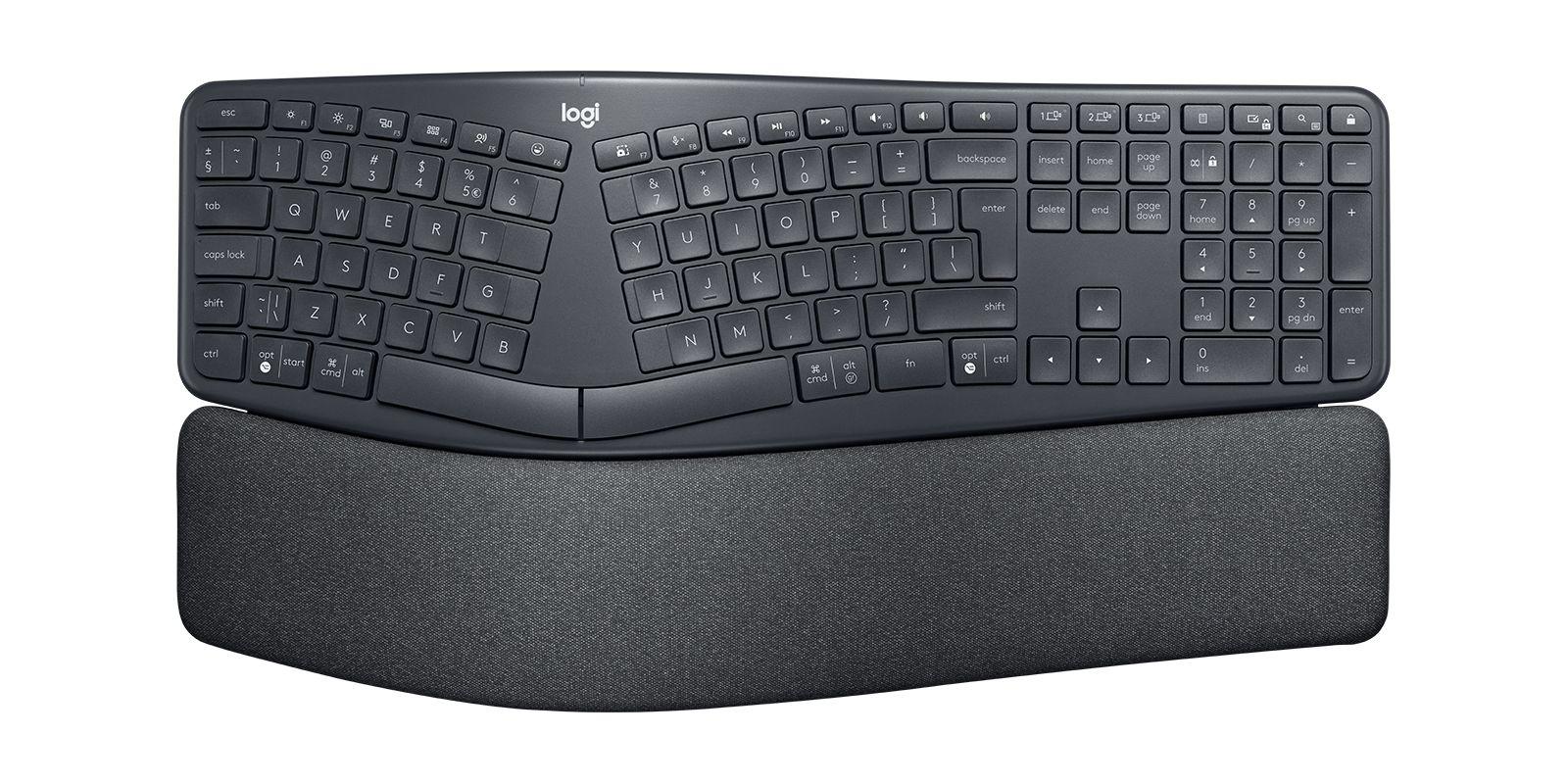 Teclado LOGITECH ERGO K860 for Business (Estados Unidos - Teclas semi-mecânicas - Tamanho completo - Grafite)