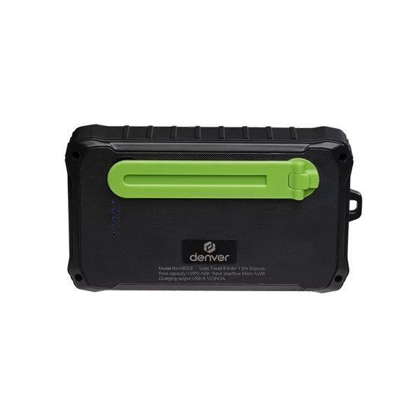 Bateria Externa Solar DENVER PSO-10012 (Universal - USB-C - Preto/Verde Claro) — miniatura 4