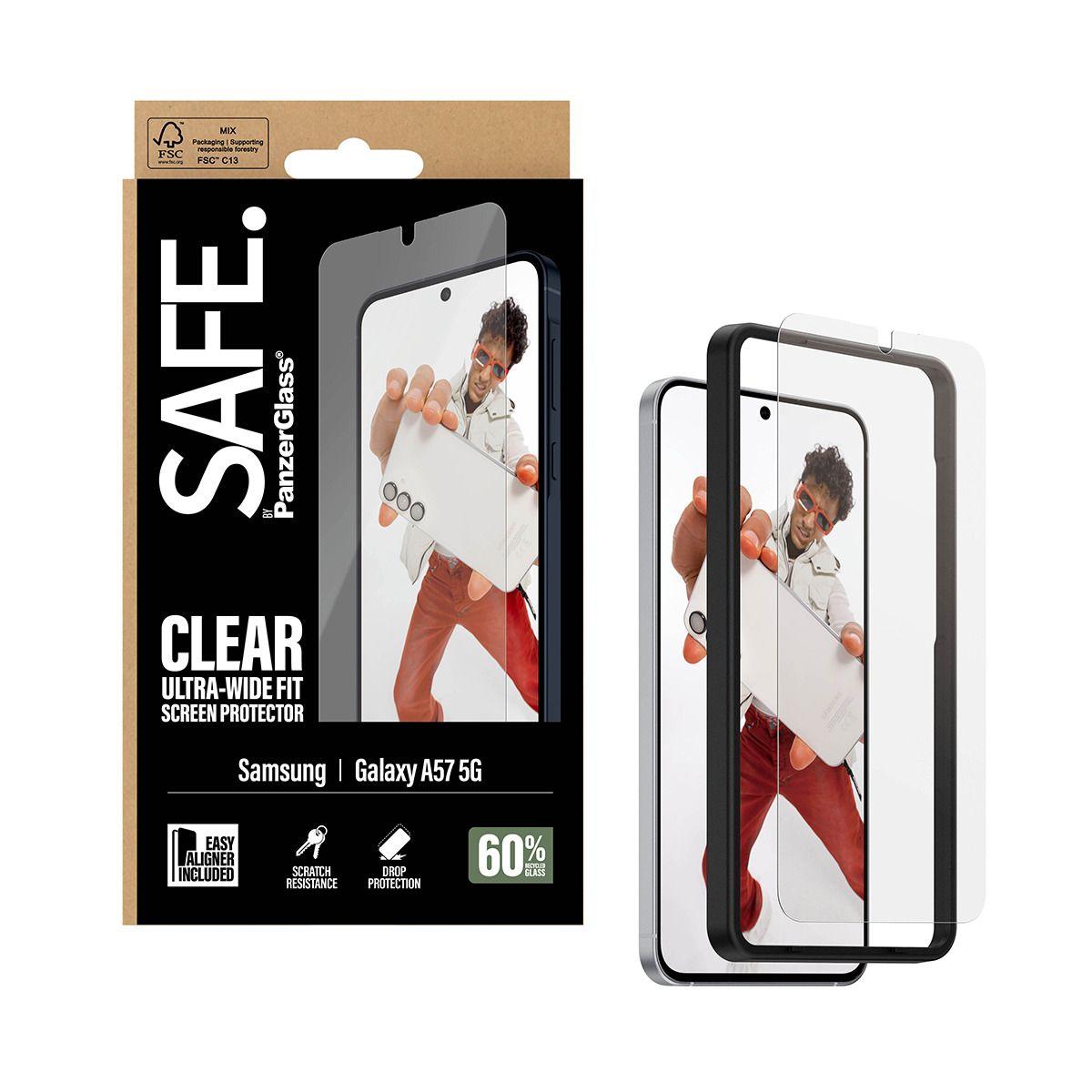 Película de Proteção de Ecrã PANZERGLASS SAFE. by (Samsung - Transparente) — miniatura 5