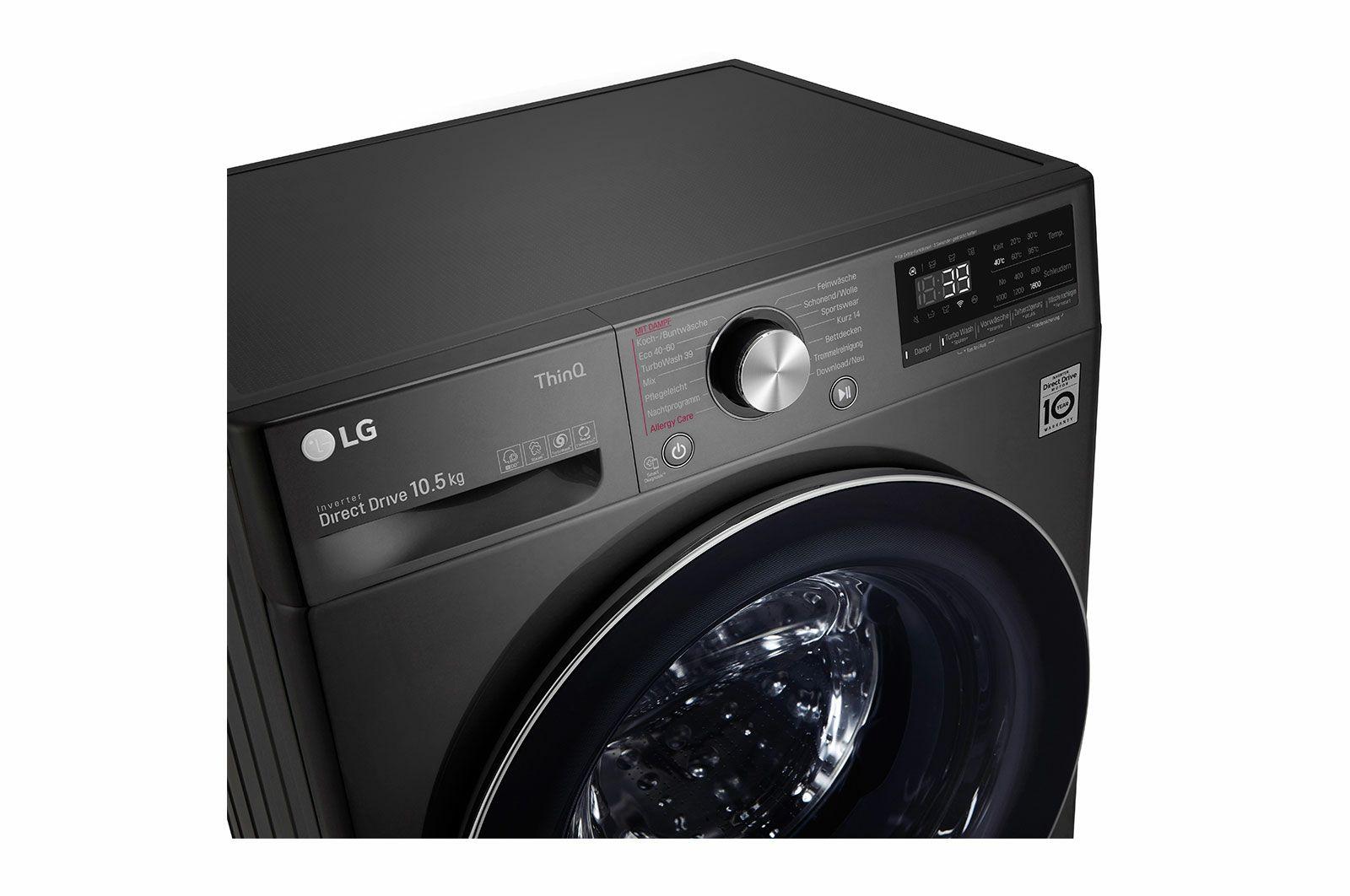 Máquina de Lavar Roupa Independente LG F6WV710P2S (1600 RPM - A - B - Preto/Inox), miniatura 3