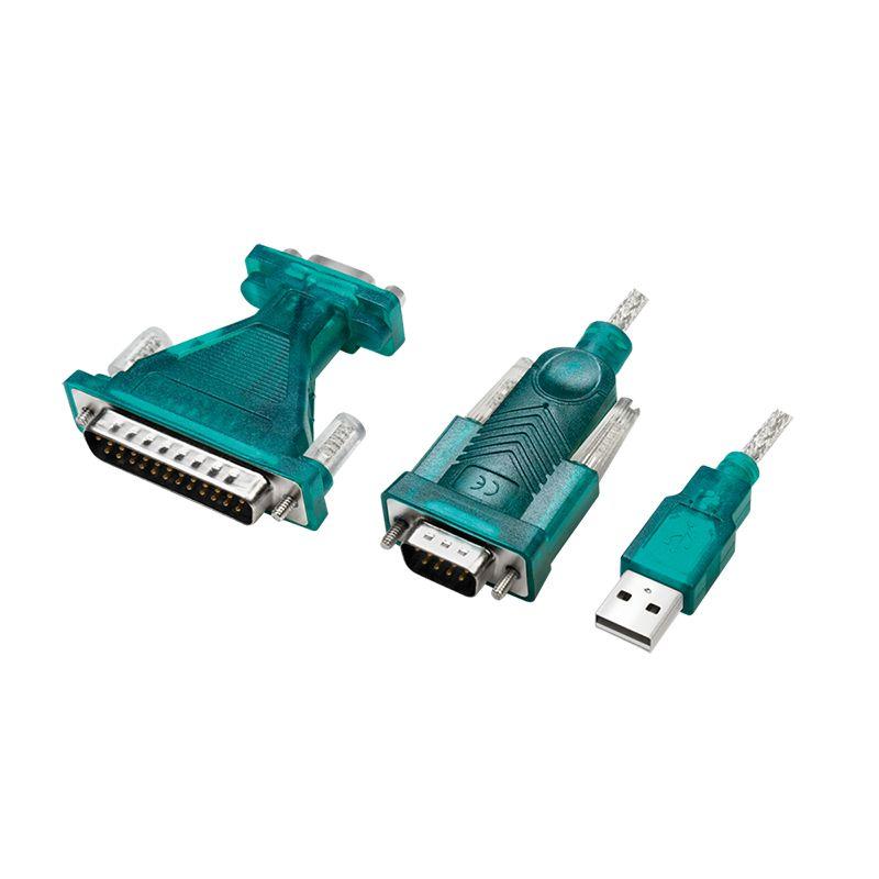 Cabo Adaptador LOGILINK UA0042B (1,3 m - USB Type-A - DB-9 - Verde e Transparente)