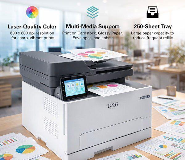 Impressora Laser a Cores Multifuncional G&G GM2010CDW (Laser a cores) — miniatura 2
