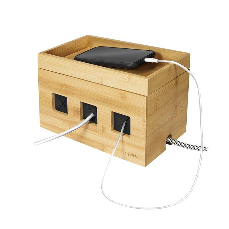 Caixa de Gestão de Cabos para Extensões Elétricas LOGILINK KAB0076 (Madeira - Madeira) — miniatura 5