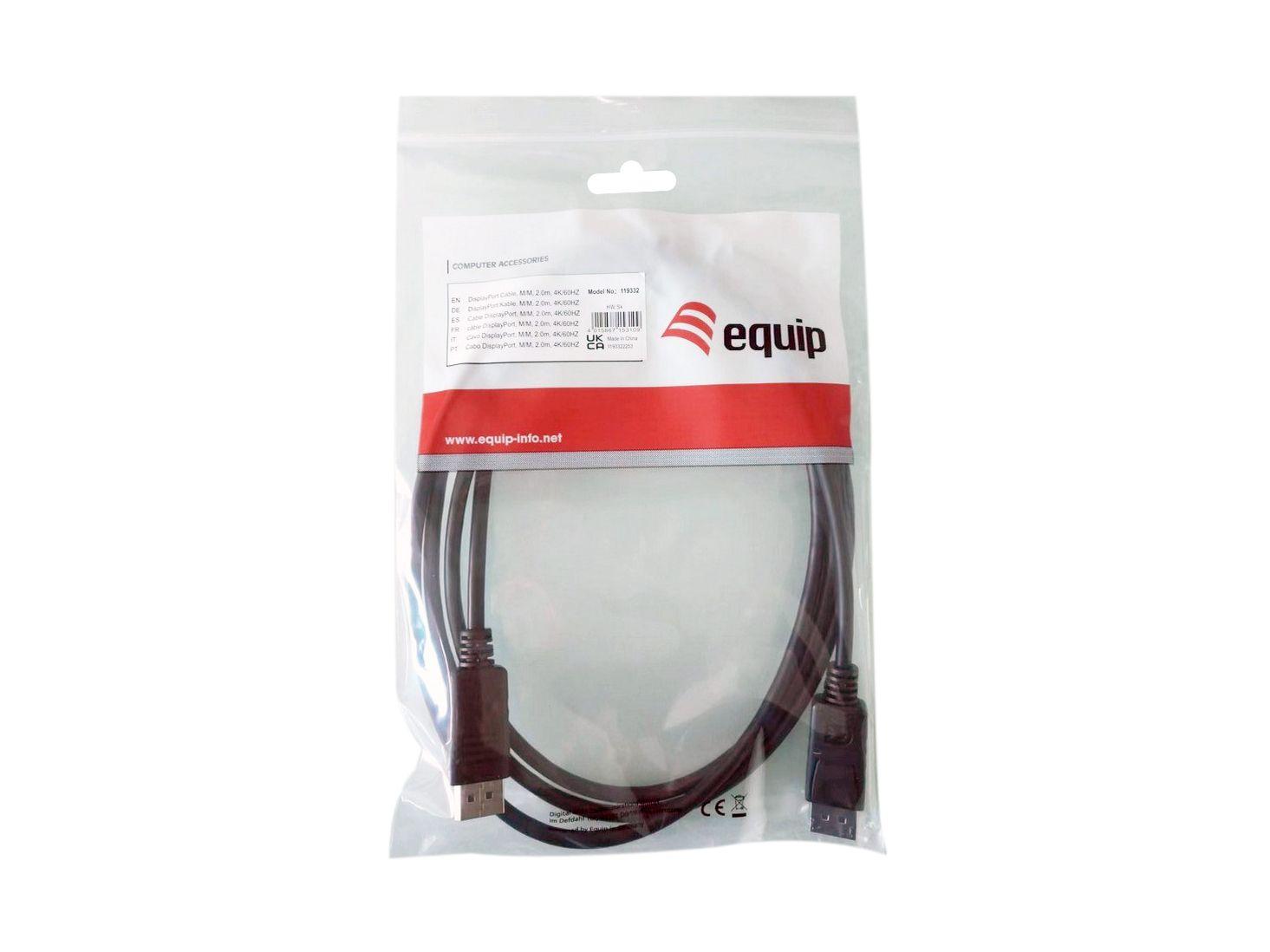 Cabo DisplayPort EQUIP 119332 (2 m - Preto) — miniatura 3