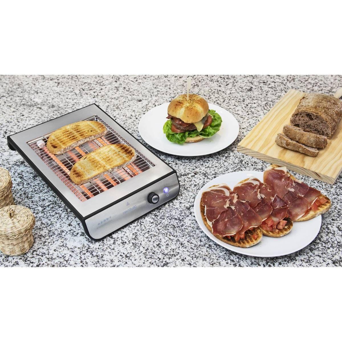 Torradeira Horizontal CECOTEC Turbo EasyToast Inox (900 W - Aço inoxidável - Preto e Prateado) — miniatura 5