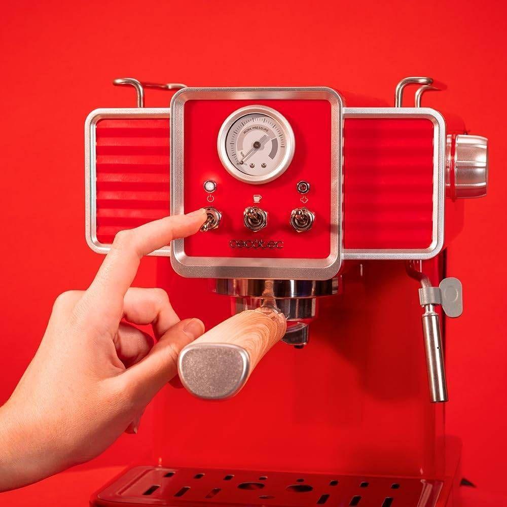 Máquina de Café Expresso CECOTEC Power Espresso 20 Tradizionale (Café moído - 1350 W - 20 bar - Vermelho Claro) — miniatura 4