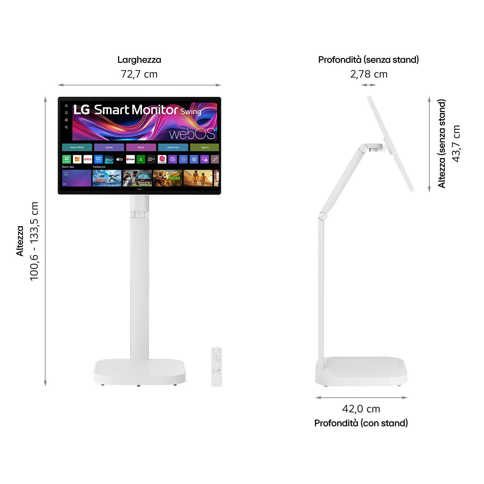 Monitor Interativo LG 32U889SA-W Smart Swing (31,5" - 4K UHD IPS Tátil - Branco), miniatura 6