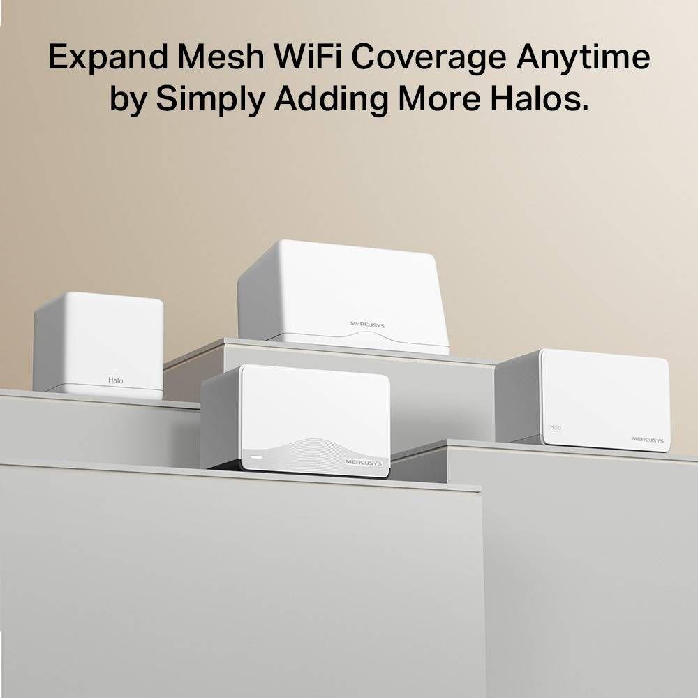Sistema Mesh Wi-Fi MERCUSYS Halo H27BE (Wi-Fi 7 - 3568 Mbit/s - Dual-band - Branco), miniatura 5
