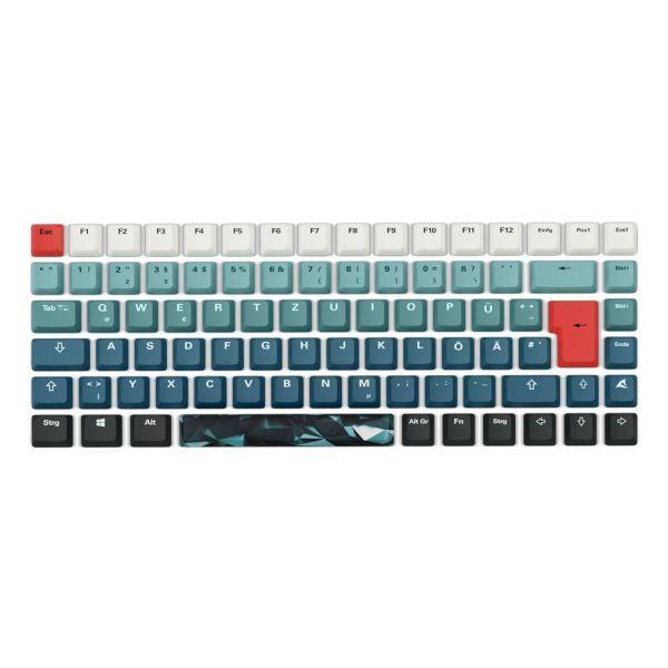 Teclado SHARKOON SKILLER SGK50 S3 Design Bundle D1 (DE - Gateron hot-swap - 75% - Cinzento-Verde/Vermelho) — miniatura 3