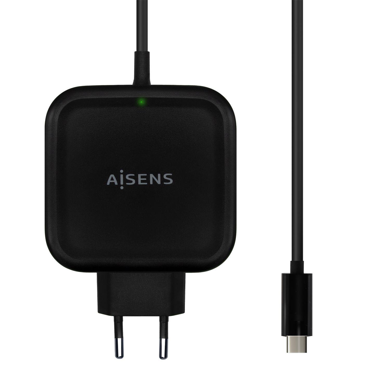 Carregador de Parede USB-C AISENS ASCH-1PD65WL-BK (65 W - Preto)