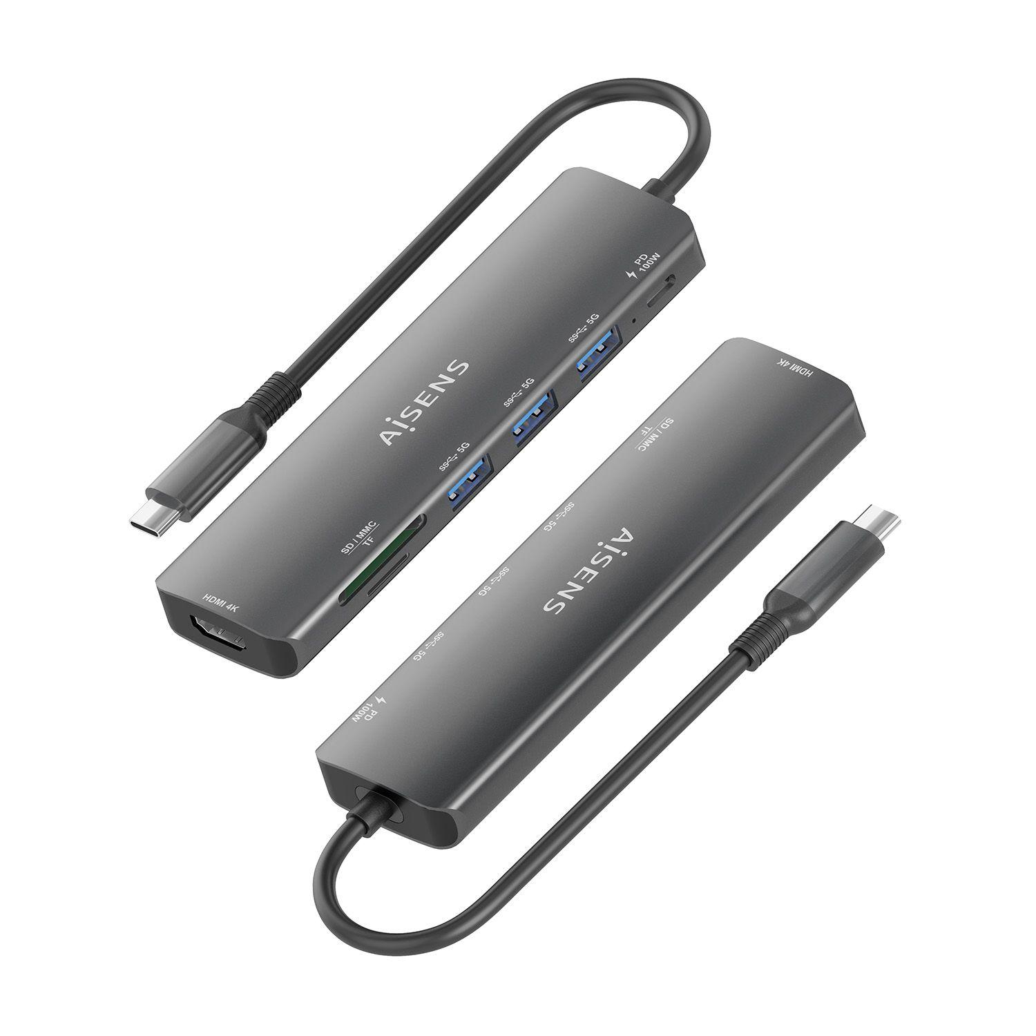 Estação de Acoplamento USB-C AISENS ASUC-7P025-GR (0,15 m - Cinzento), miniatura 3
