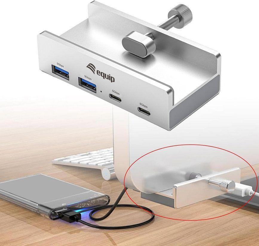 Hub USB EQUIP 128967 (Alumínio) — miniatura 4