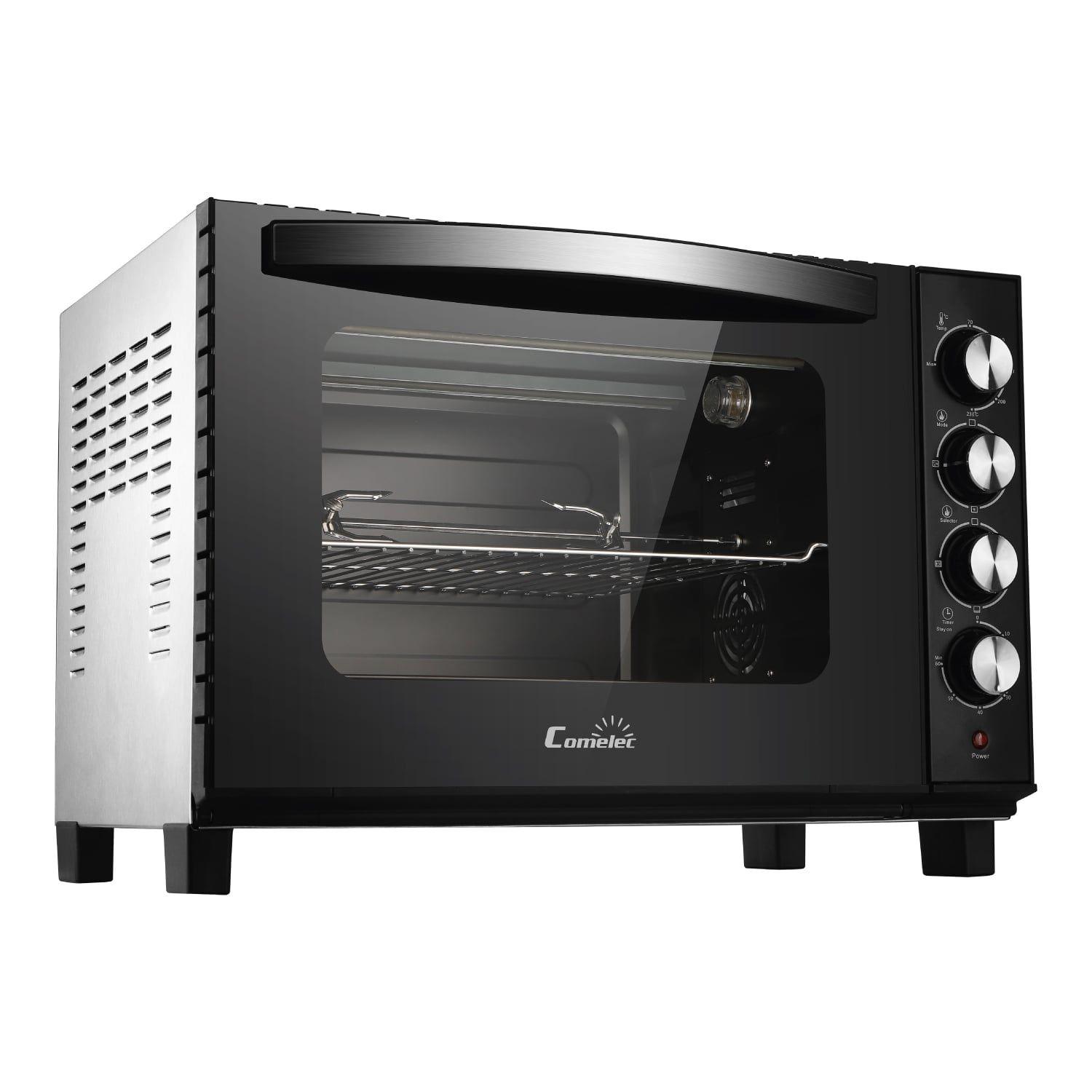 Mini Forno Independente COMELEC HO6050 (2000 W - 60 l - Rotativo - Preto/Inox)