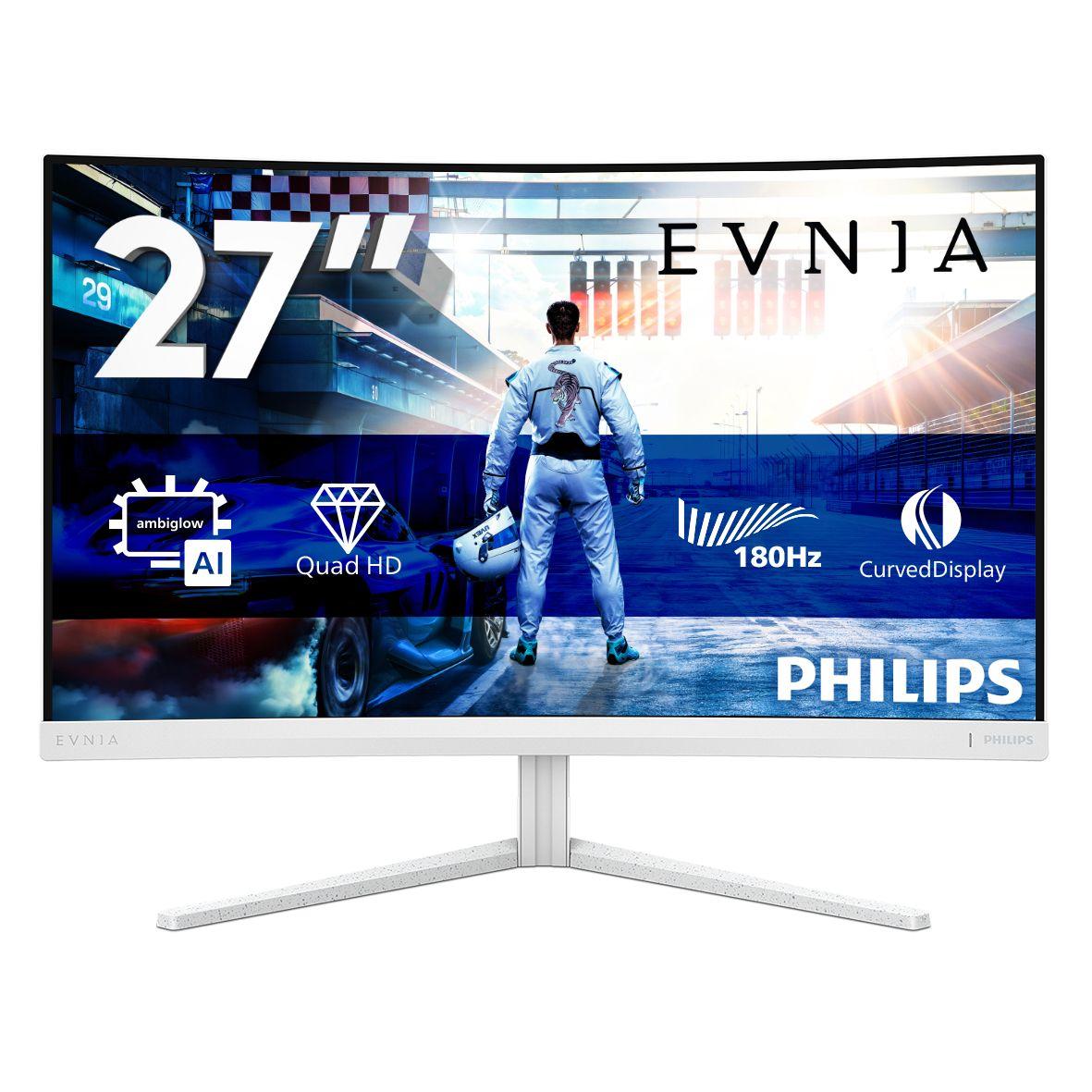 Monitor PHILIPS Evnia 27M2C5501 (27" - Fast VA - 180 Hz - Branco)
