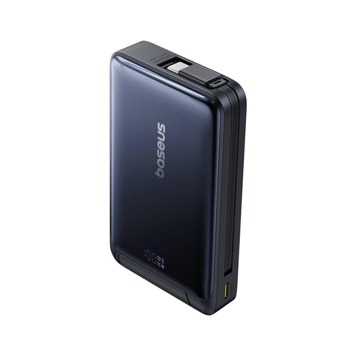 Bateria Externa Magnética BASEUS Nomos (10000 mAh - USB Type-C - Preto) — miniatura 2