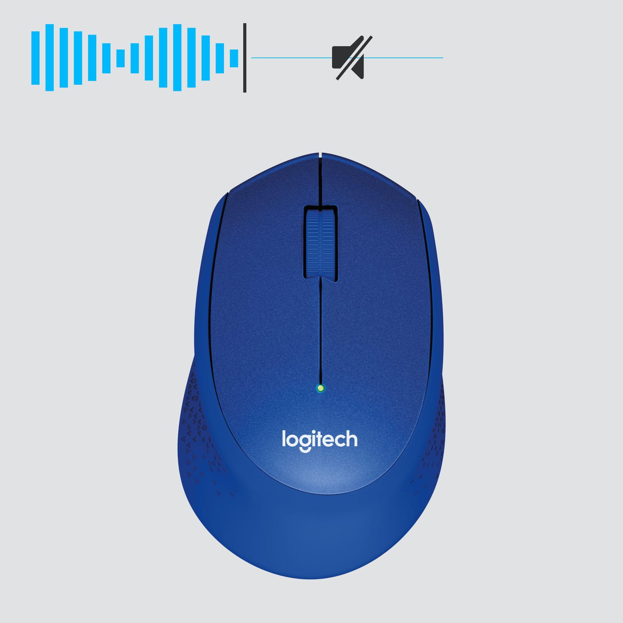 Rato LOGITECH M330 Silent Plus (Mão direita - 1000 DPI - Ótico - Azul) — miniatura 2