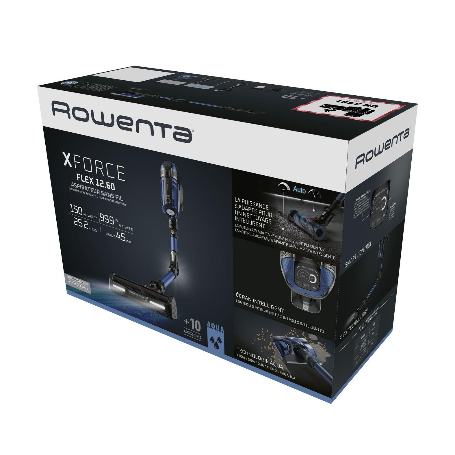 Aspirador Vertical 2 em 1 ROWENTA X-Force Flex 12.60 Aqua RH98C0WO (Altura 25,5 cm - Azul e Cinzento), miniatura 16