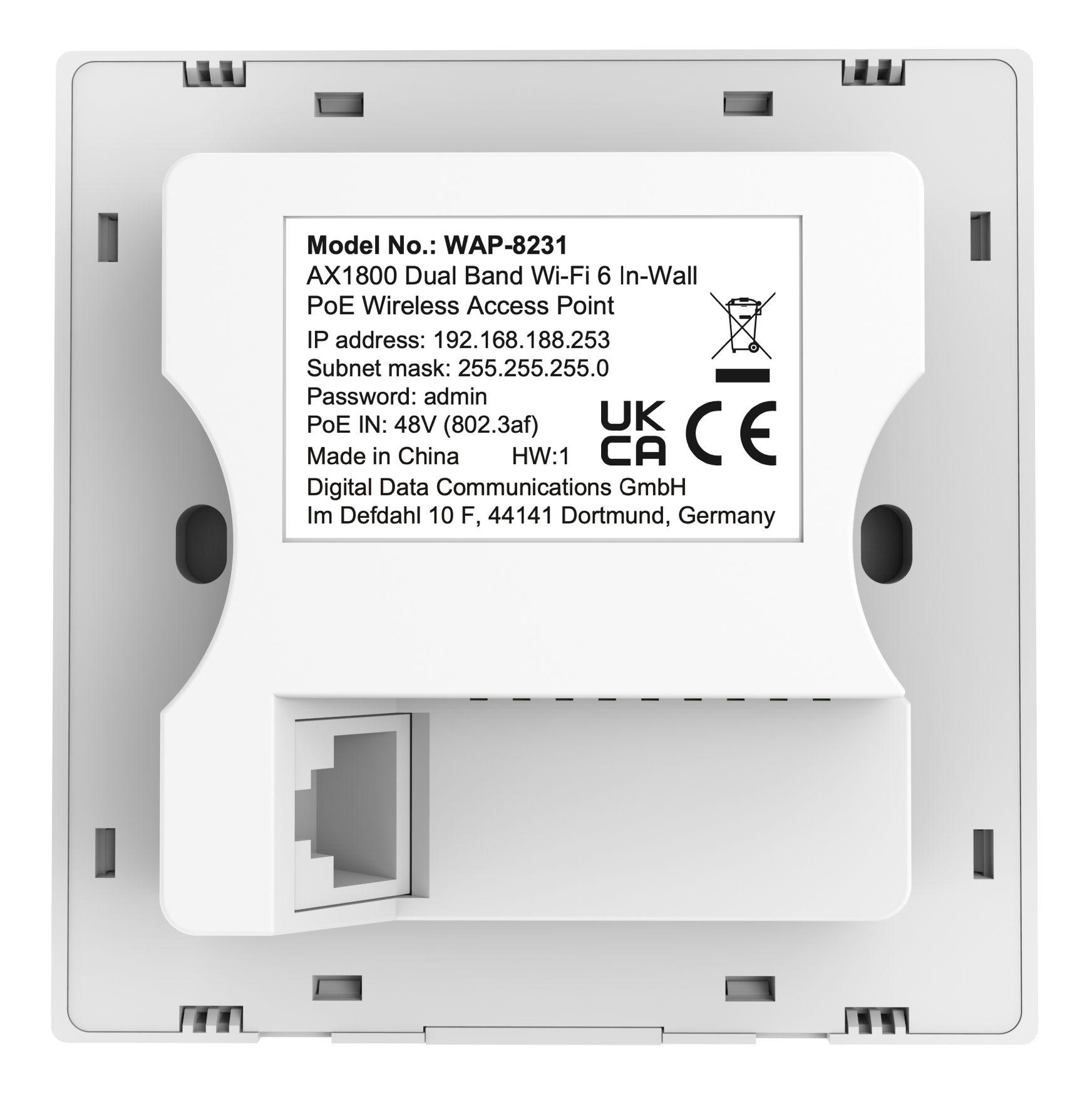 Ponto de Acesso LEVELONE WAP-8231 (Wi-Fi 6 - 1800 Mbit/s - 2,4 GHz e 5 GHz - Branco) — miniatura 5
