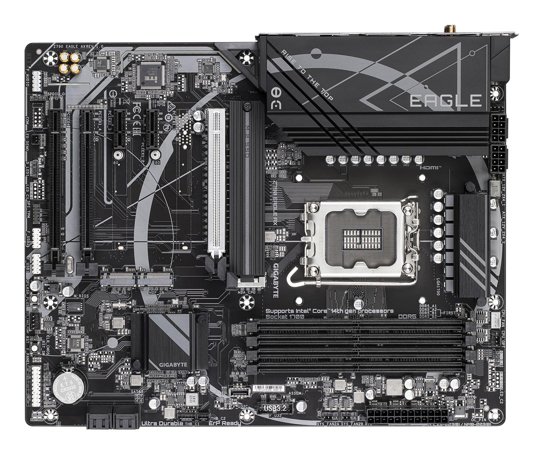 Motherboard GIGABYTE Z790 EAGLE AX (LGA 1700 - ATX - Duplo canal - Castanho) — miniatura 4
