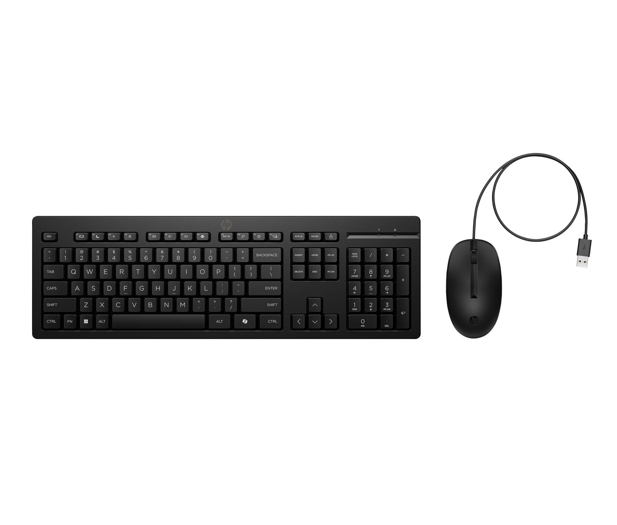 Conjunto de Teclado e Rato HP Combo 225 (Plunger - Tamanho completo - USB - Preto), miniatura 10