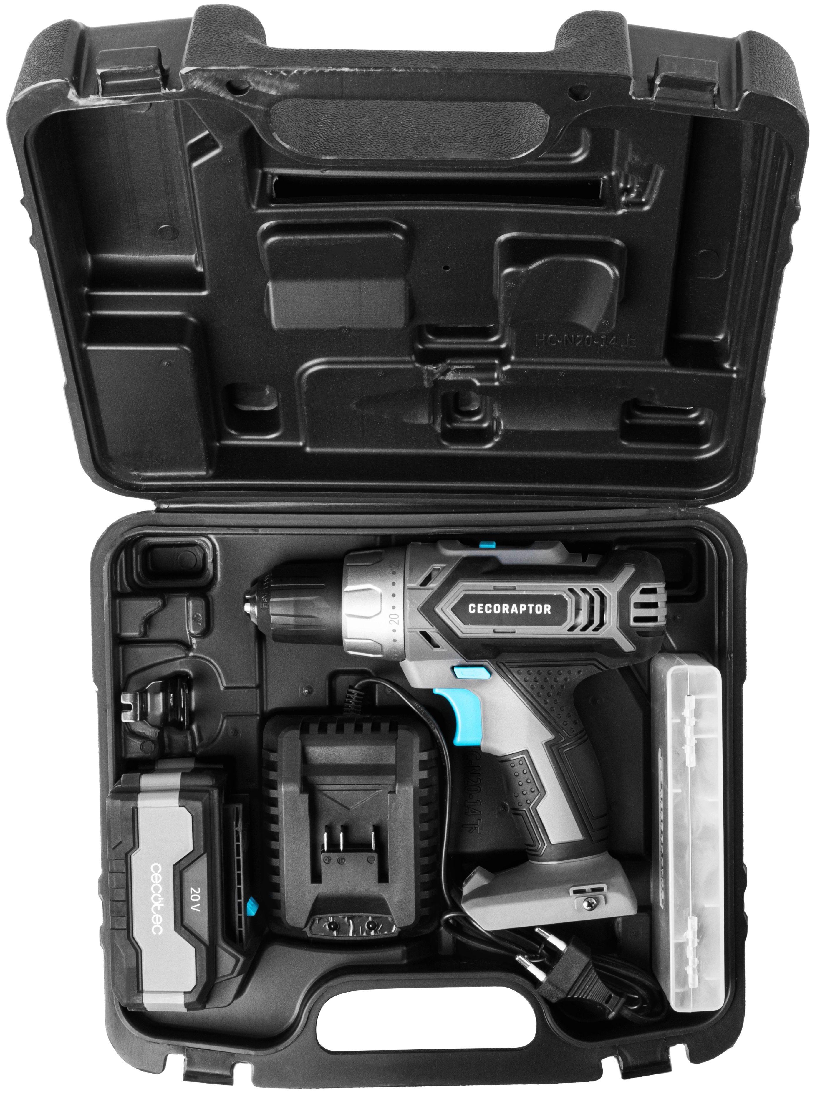 Berbequim de Percussão a Bateria CECOTEC CecoRaptor Perfect Drill 4020 Advance (20 V - Bateria - Preto e Cinza) — miniatura 3