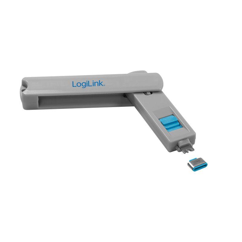 Bloqueador de Porta USB-C LOGILINK AU0052 (USB Type-C - Azul e Cinzento) — miniatura 2