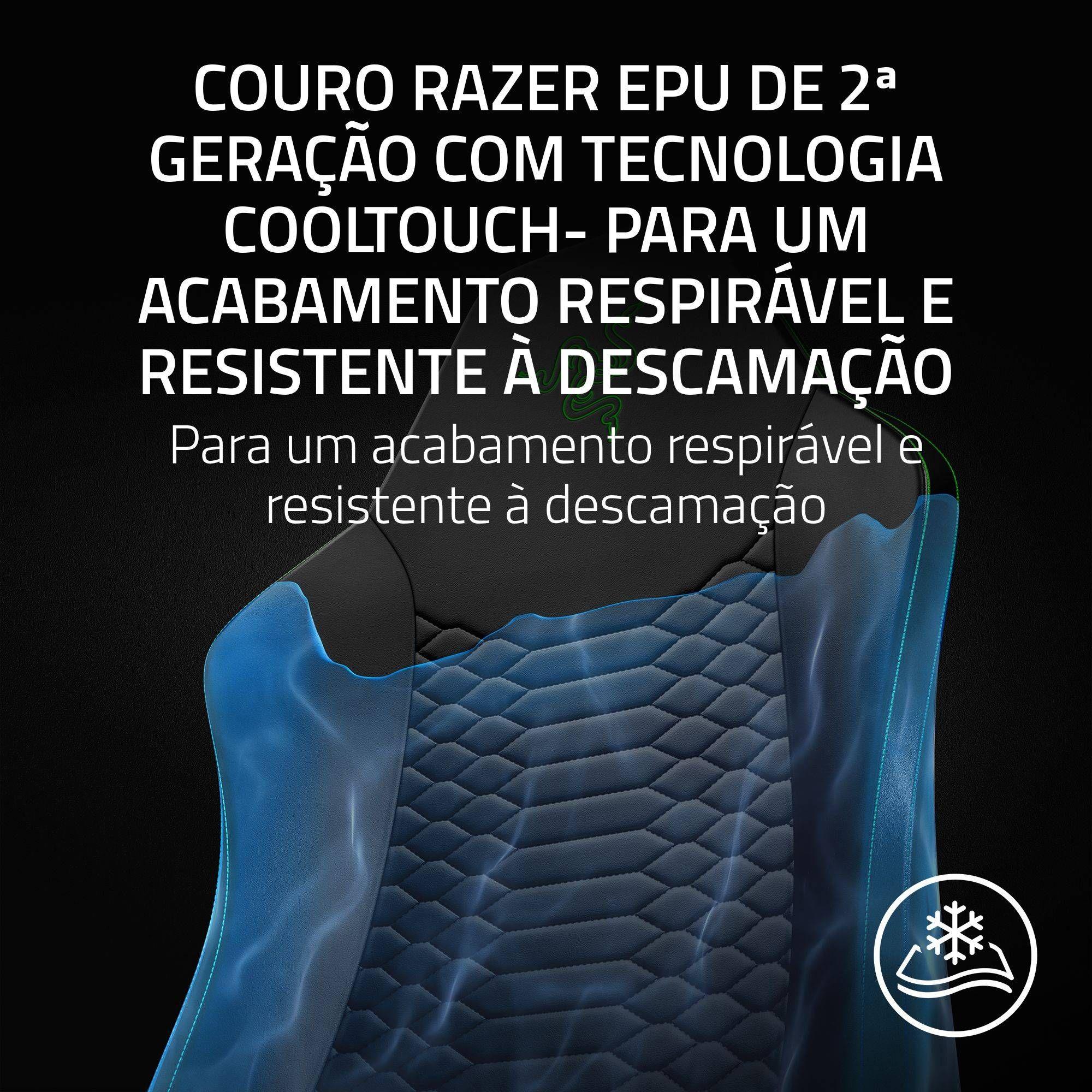Cadeira Gaming RAZER Iskur V2 X NewGen (136 kg - Espuma de alta densidade - Aço - Preto/Verde), miniatura 3