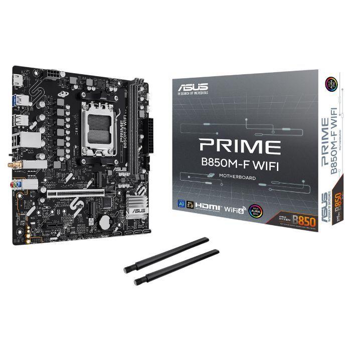 Motherboard ASUS PRIME B850M-F WIFI (AM5 - micro-ATX - 8400 MHz - Prateado), miniatura 2