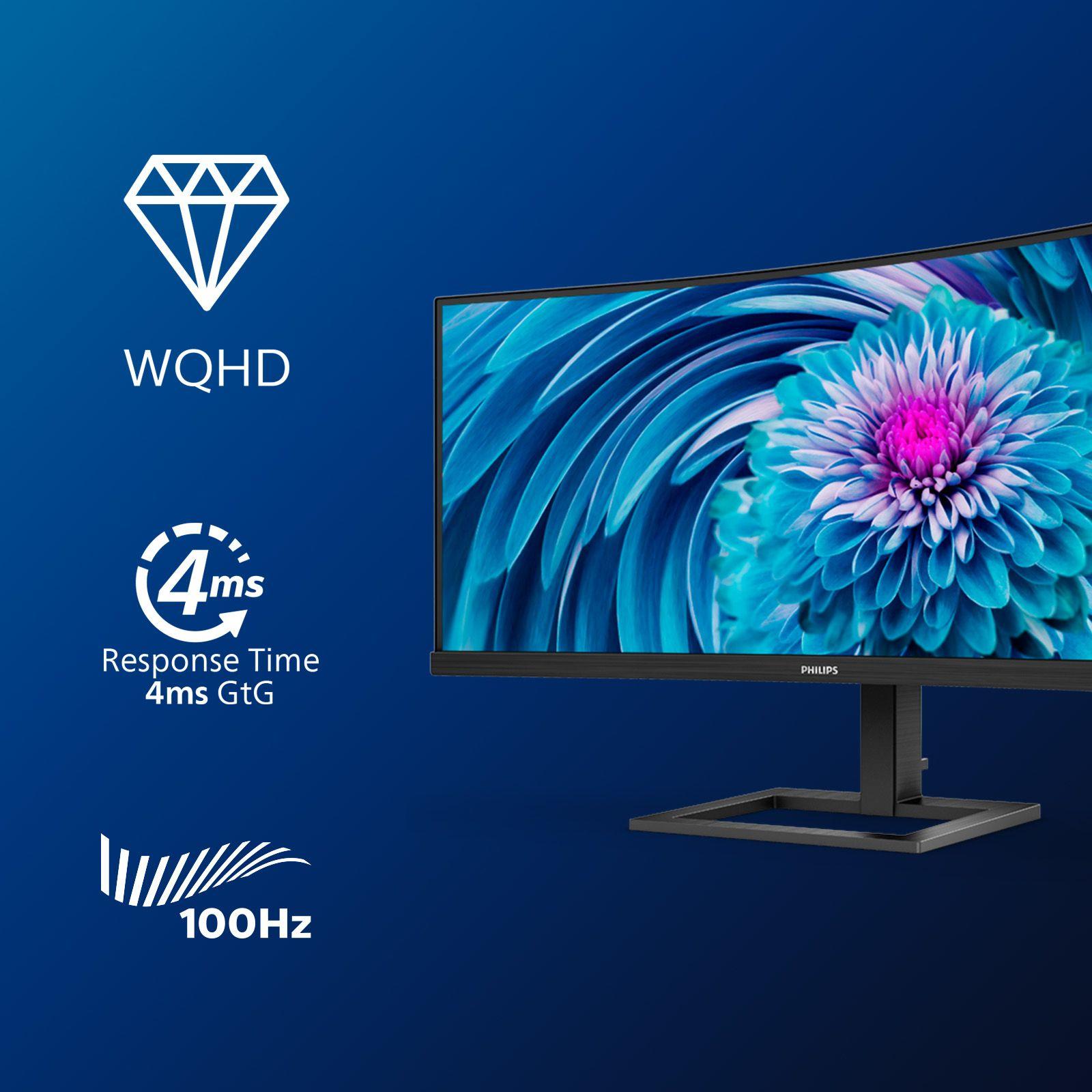 Monitor PHILIPS 346E2CUAE/00 (34" - VA - 100 Hz - Preto) — miniatura 8