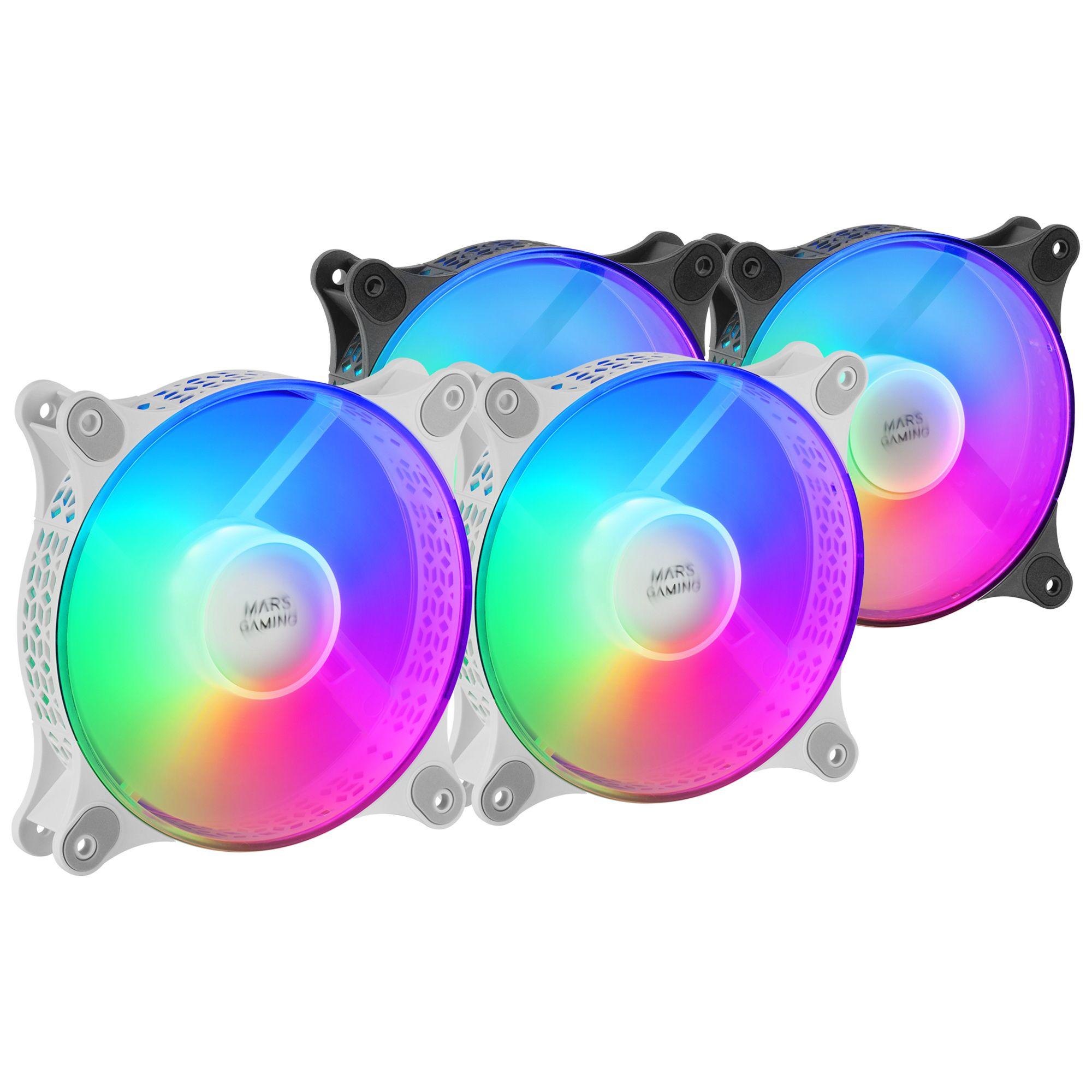 Kit de Ventoinhas MARS GAMING MF-DUO (4 W - Branco), miniatura 6