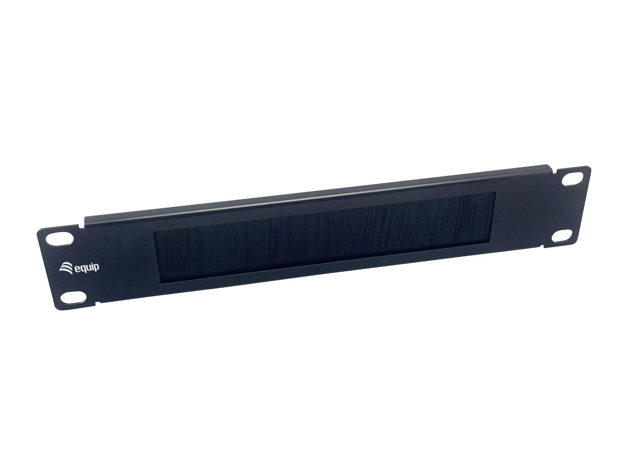 Painel Passa-Cabos com Escova EQUIP 327532 (Preto)