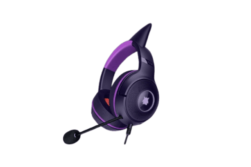 Headset Gaming RAZER Kraken Kitty V2 Pokémon Gengar Edition (Binaural - Com fios - Circumaural - Roxo)
